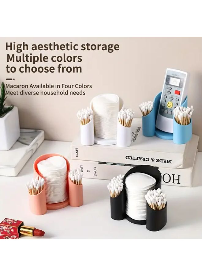 Bathroom Organizer With Sakura Pink Floss Dispenser And Compartments For Makeup Swabs - Image 1