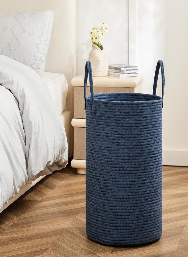 HOME FIESTA THE FIRST HOME DECOR Laundry Basket,Woven Cotton Rope Laundry Hamper,58L for Decorative Storage of Dirty Clothes,Toys and Blankets in Bathroom,Baby Room and Living Room ((14X18, MIX L10) - Image 1