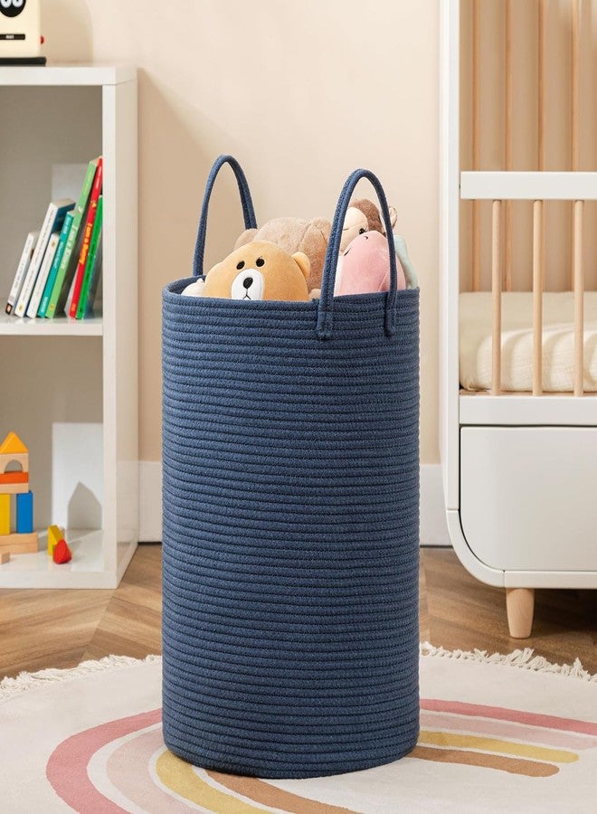 HOME FIESTA THE FIRST HOME DECOR Laundry Basket,Woven Cotton Rope Laundry Hamper,58L for Decorative Storage of Dirty Clothes,Toys and Blankets in Bathroom,Baby Room and Living Room ((14X18, MIX L10) - Image 4