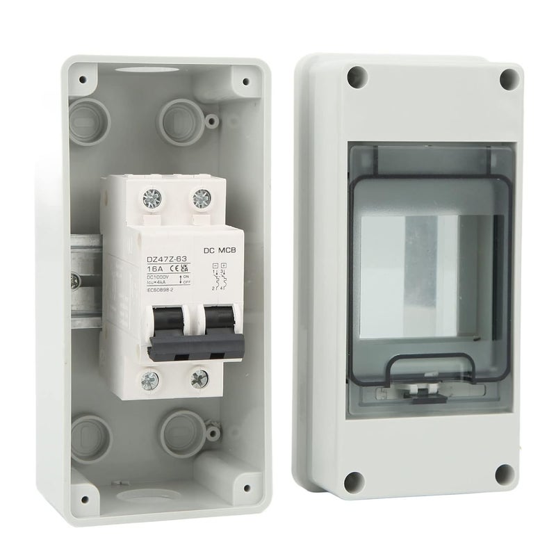 klarako 2P Miniature Circuit Breaker, Current Isolator, Power Meter Switch,16A IP65 Waterproof DC Disconnect Switch, for Solar Photovoltaic System, 1000V - Image 4