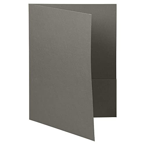 JAM PAPER Two Pocket Textured Linen Presentation Folders - Letter Size Business Folder - Gray - 6/Pack - Image 3