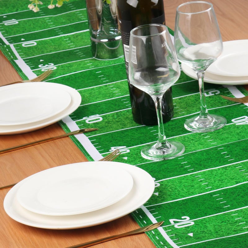 Lemicin Football Party Decoration Table Runner for Football Birthday Party Games Decor Picnics Kitchen Dining Table Touchdown Tablecover, 14 x 72 Inch - Image 4