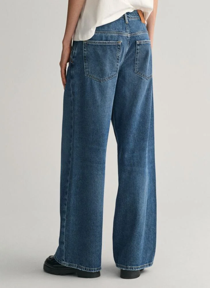 غانت Gant Low-Waisted Wide Leg Jeans