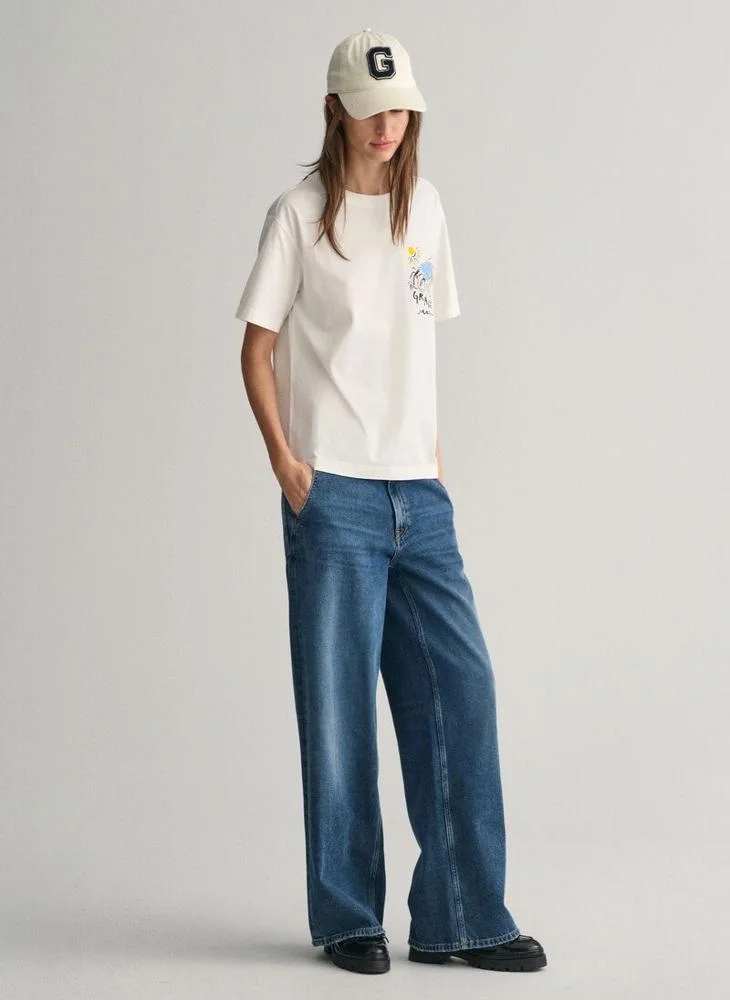 GANT Gant Low-Waisted Wide Leg Jeans