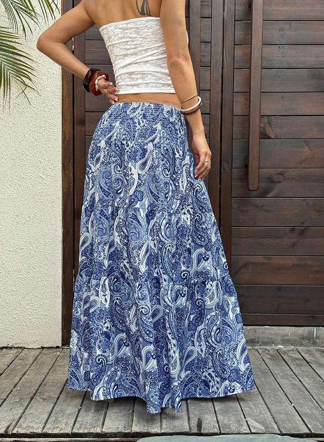 Take Two Women Blue Paisley Maxi Skirt - Image 2