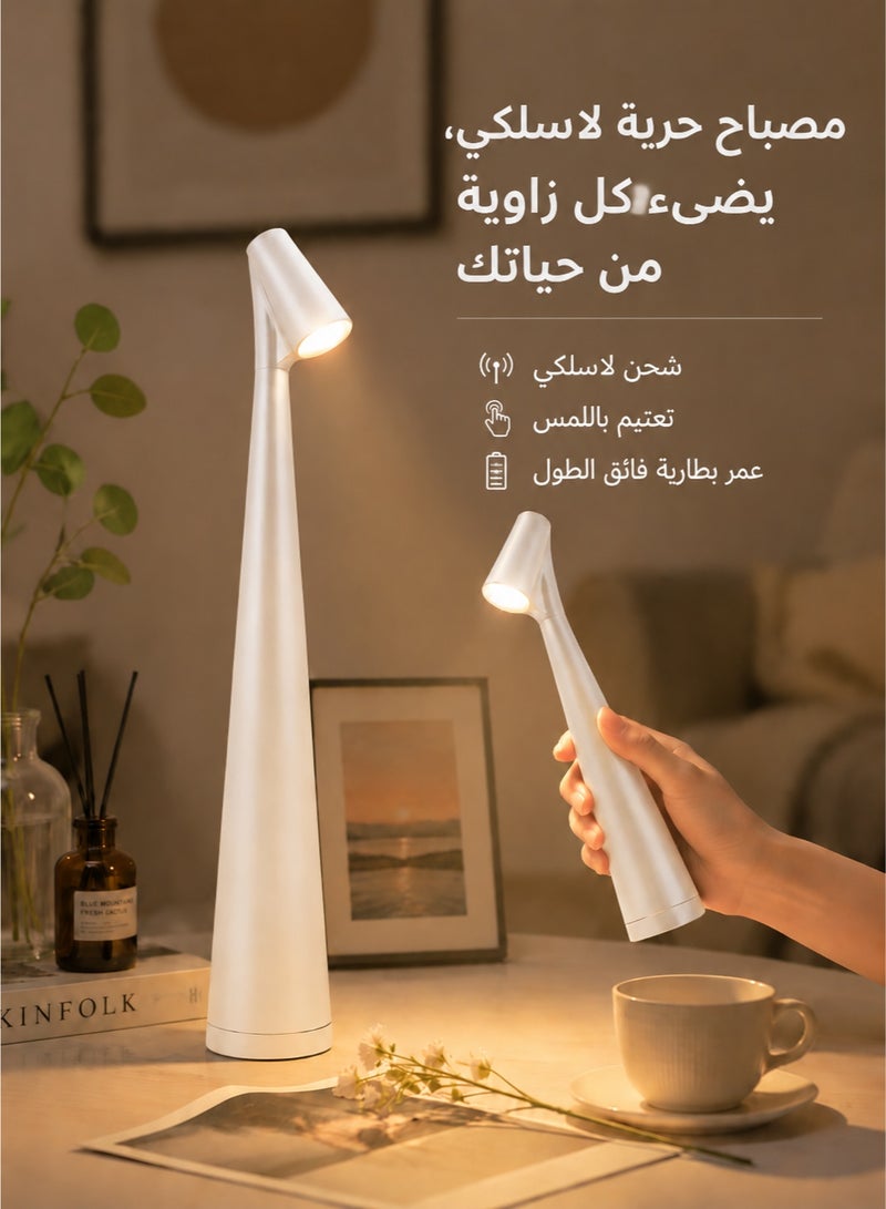ووفيكسر مصابيح طاولة صغيرة لاسلكية، مصباح مكتب محمول بثلاثة مستويات سطوع، مصابيح تعمل ببطاريات قابلة للشحن للاستخدام الخارجي، والمطاعم، وبجانب السرير، وضوء ليلي للأطفال، وهدايا. - Image 1