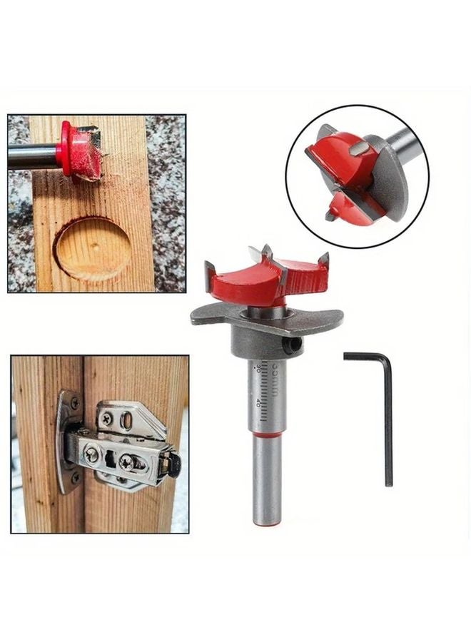 Woodworking Hinge Hole Drill Bit 35mm Door Cabinet Positioning Kit With Door Opener - Image 2