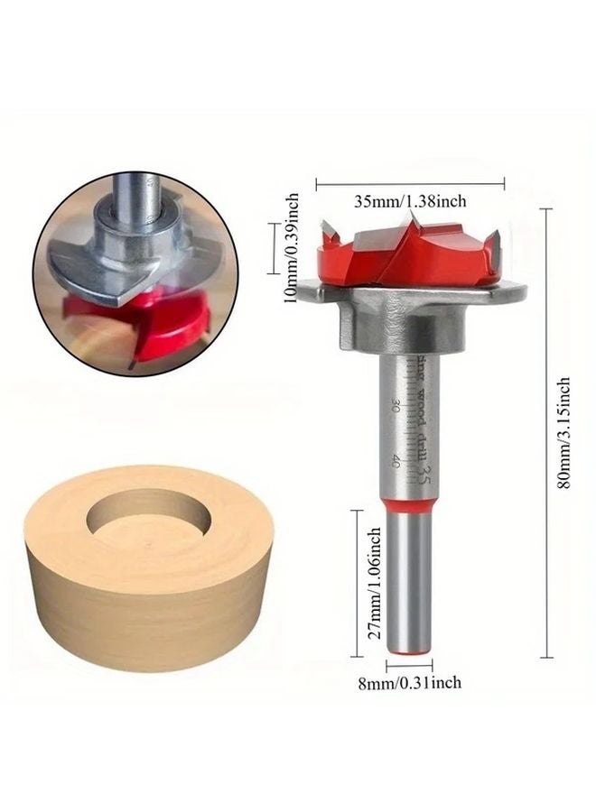 Woodworking Hinge Hole Drill Bit 35mm Door Cabinet Positioning Kit With Door Opener - Image 5