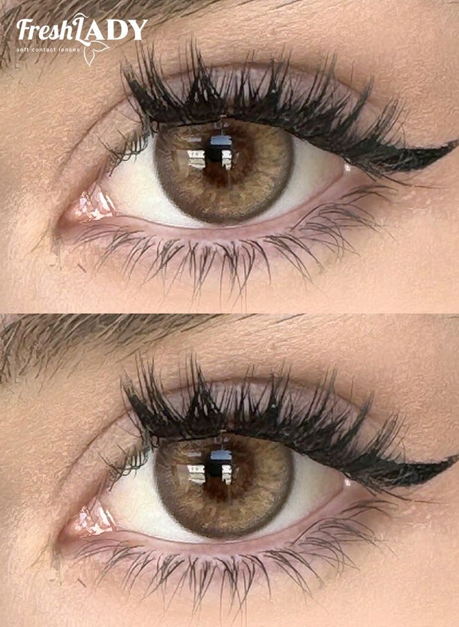 سيدة جديدة عدسات لاصقة ملونة بنية من فريش ليدي للاستخدام السنوي - Image 2