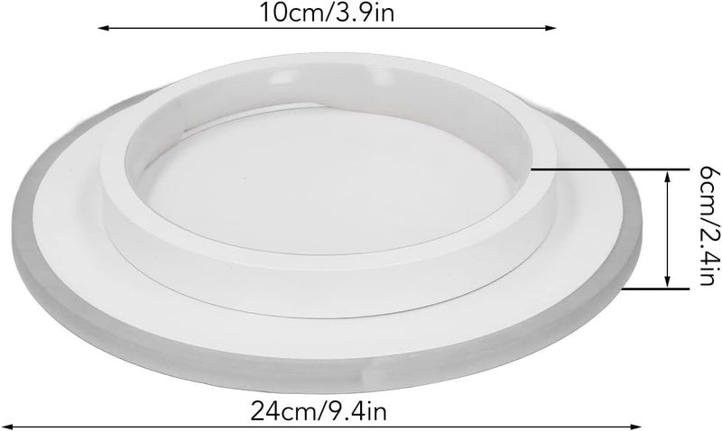 ضوء سقفي LED دائري بقوة 20 واط، مثبت على السطح، عبارة عن هيكل من الأكريليك والألومنيوم، قطره 24 سم - تصميم حديث، يوفر حماية للعينين، مثالي لإضاءة المنازل والمكاتب (ضوء دافئ) - Image 4