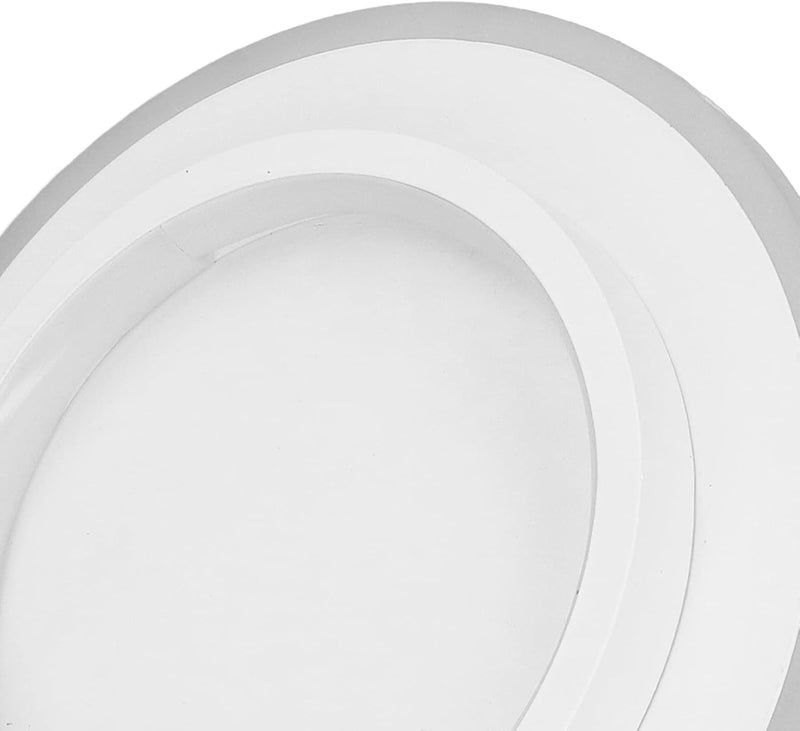 ضوء سقفي LED دائري بقوة 20 واط، مثبت على السطح، عبارة عن هيكل من الأكريليك والألومنيوم، قطره 24 سم - تصميم حديث، يوفر حماية للعينين، مثالي لإضاءة المنازل والمكاتب (ضوء دافئ) - Image 2