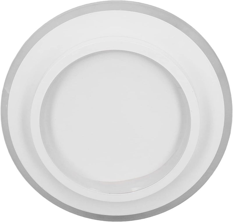 ضوء سقفي LED دائري بقوة 20 واط، مثبت على السطح، عبارة عن هيكل من الأكريليك والألومنيوم، قطره 24 سم - تصميم حديث، يوفر حماية للعينين، مثالي لإضاءة المنازل والمكاتب (ضوء دافئ) - Image 1