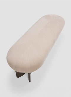 AL HUZAIFA FURNITURE Battista Bench, Fully Upholstered In Grain Leather With Stainless Steel Legs  - Image 2
