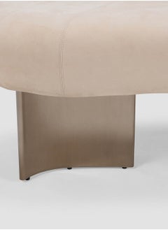 AL HUZAIFA FURNITURE Battista Bench, Fully Upholstered In Grain Leather With Stainless Steel Legs  - Image 3