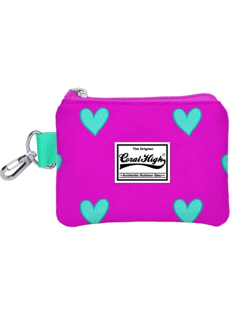 CORAL HIGH Kids Pink Heart Patterned Coin Purse 21727