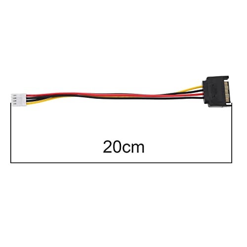ECSiNG 3Pcs 4 Pin Floppy Drive to 15 Pin SATA Male Power Cable 4-pin Floppy Power Port to SATA 15pin Male Driver Power Wire Electrical Accessories 20cm - Image 4
