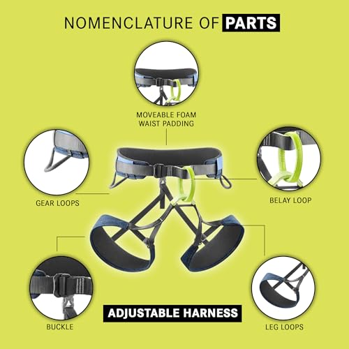 EDELRID Moe III Climbing Harness (Small) - Easy Glider Buckle, Center Fit Construction, Gear Loops - Image 4