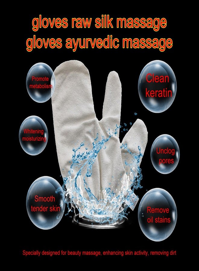 PJxtal Garshana Gloves Raw Gloves for Ayurvedic, Cellulite Reduction & Dry Brushing - 100% Pure Garshana Gloves with Elastic Wrist Bands for Ayurvedic (2pcs) - Image 2