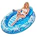 SLOOSH Inflatable Tanning Pool Lounger Float 70 x 50 Pool Floats Adult with Pillow 4 in 1 Oval Suntan Tub Raft FloatieSunbathing Bed Lounge for Water Blow Up Ball Pit Party Gifts Blue - Image 3