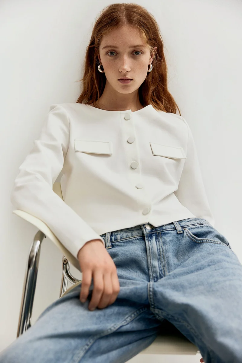 H&M Pocket-detail jersey cardigan