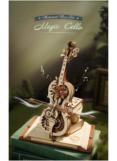 Robotime Amk63 Magic Cello Adults 3D Puzzles -3D Wooden Puzzles For Adults - Wooden Music Box Puzzle To Build - Unique Music Gift Hobby Kits  - Image 1