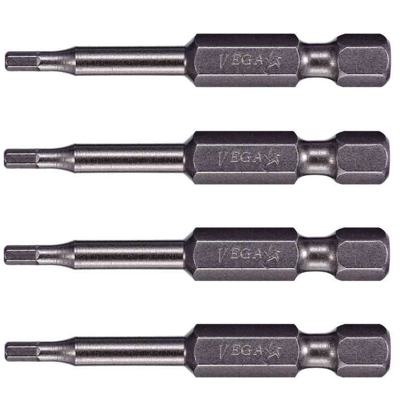 VEGA 18 Hex Power Bits Professional Grade Inch Hex Shank 18 2 Inch Power Bits 150H0864A4 Pack of 4
