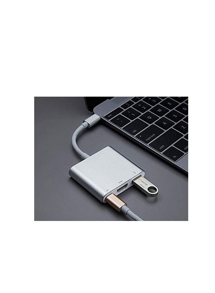 USB Type C to HDMI Adapter 4K USB 3.1 Type C Multiport HDMI Converter for MacBook, Chromebook Pixel Devices and More USB C Devices to HDTV/Projector Silver - Image 5