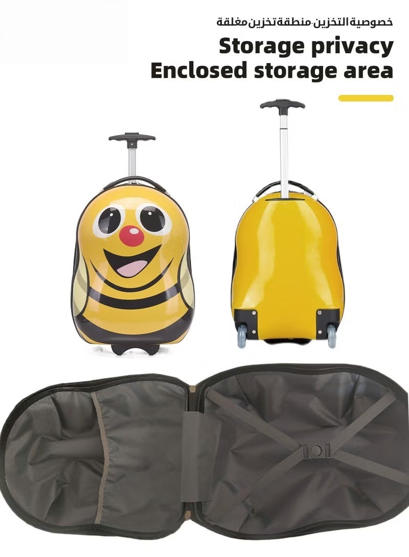 HOOKOR 3PCS Kids Luggage Set, Children's Rolling Suitcase, Lightweight Toddler Carry-on Luggages with Wheels for Boy and Girls for Travel and School, with Kid Backpack and U-shaped Pillow,17 Inches - Image 4