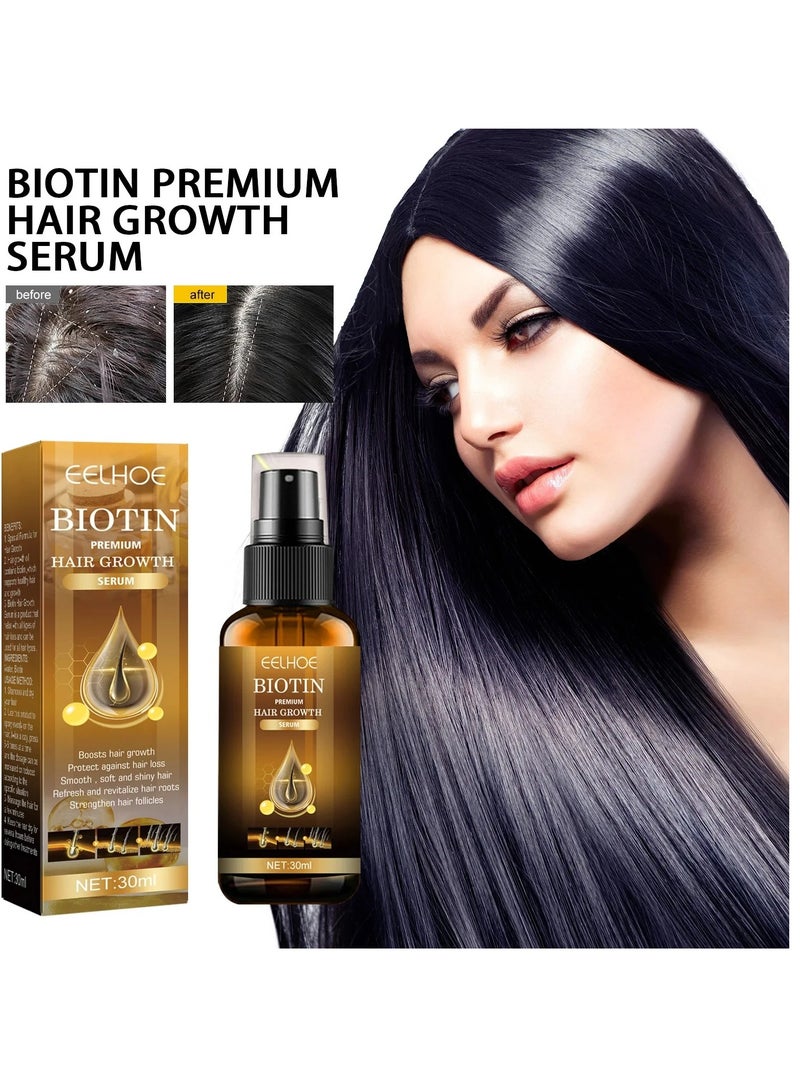 EELHOE Hair Growth Spray, Biotin Thickening Herbal Serum, Anti-hair Loss Hair Care Oil, Fast Hair Growth Biotin Herbal Serum For Thicker Longer And Stronger Hair, (1pc 30ml) - Image 2
