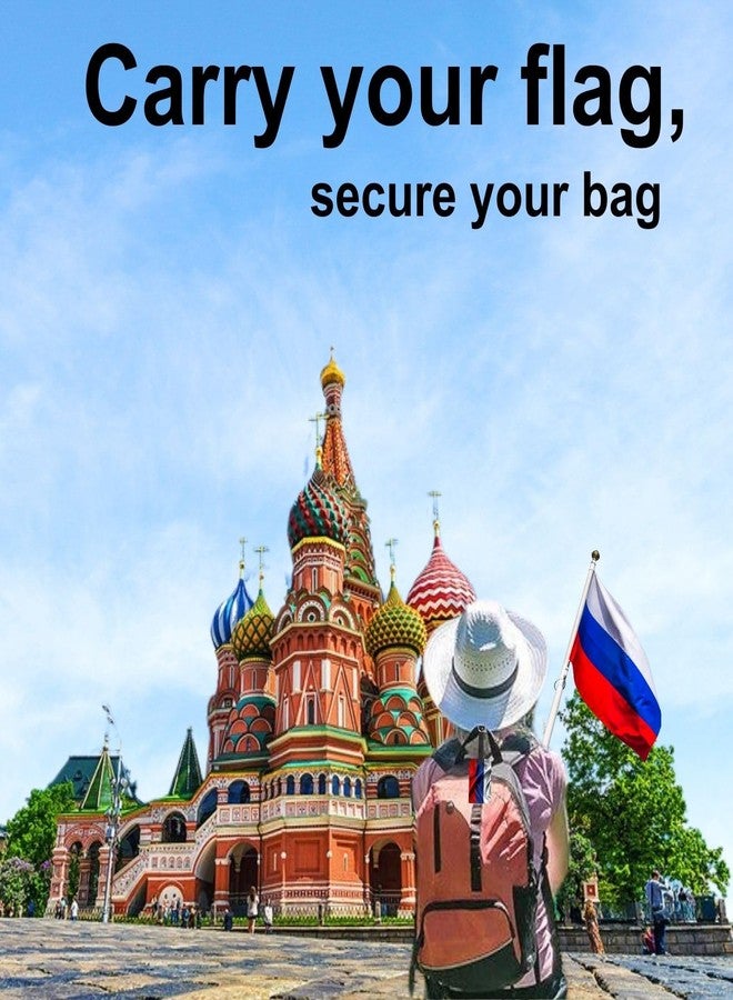 [عبوة من قطعتين] علامة حقيبة ذكية من tag8 Russia | علامة أمتعة عصرية، بطاقة تعريف شخصية، تصميم مستوحى من العلم الوطني، علامة اسم رقمية أنيقة | متوافقة مع شركات الطيران، مزودة برمز تتبع SITA العالمي | هدية سفر، قطعة قابلة للجمع - Image 3