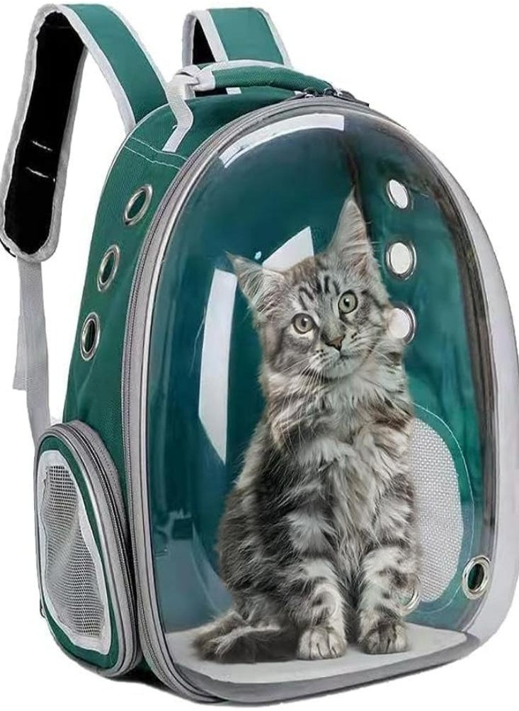 Oasisgalore - Oasisgalore Pet Carrier Backpack Cat Dog Backpack Pet Bubble Backpack Transparent Space Pet Backpack for Travel Green - Image 1