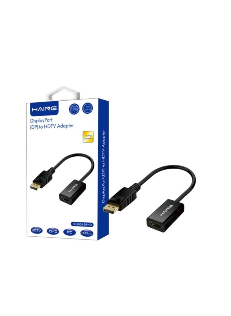 Haing DisplayPort to HDMI, Gold-Plated DP Display Port to HDMI Adapter - Image 1