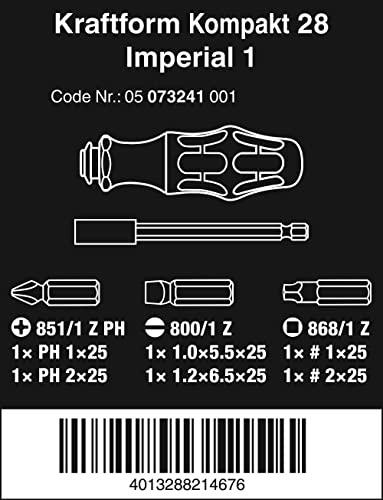 Wera KK 28 Bithold Screwdrvr PHSLSquare Bits out pouch - Image 3