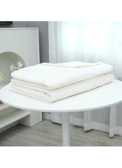 Halamine Knitted Throw Blankets, Cozy Lightweight Decorative Throw, Warm Woven Blanket with Tassels for Couch Sofa, Bed and Living Room, All Seasons for Women, Men and Kids (130x170cm, Off White)  - Image 2