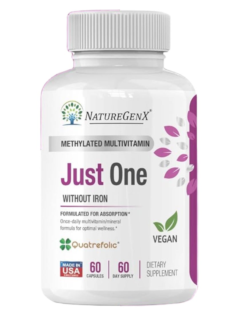 NatureGenX Methylated Multivitamin, Just One, 60 Capsules  - Image 1