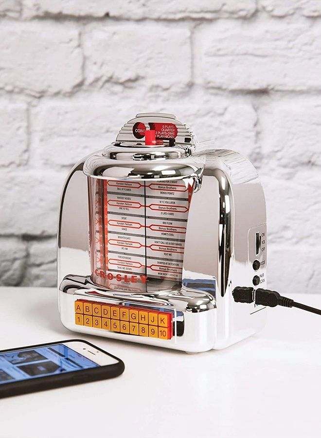 Crosley CR1120A-SI The Diner Jukebox Radio - Silver - Image 4