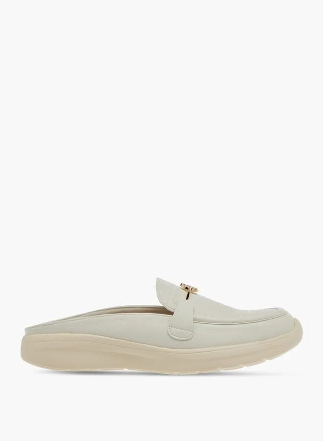 Paprika Women Monogram Embossed Slip-On Mules