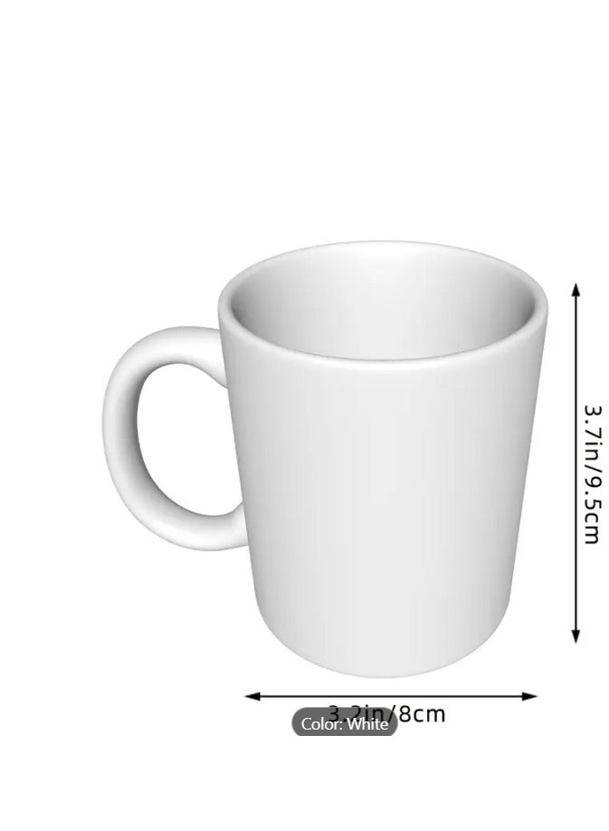 RYN Arabic Proverb Doodle Ceramic Coffee Mug - "Don't Worry" in colour White - Image 2