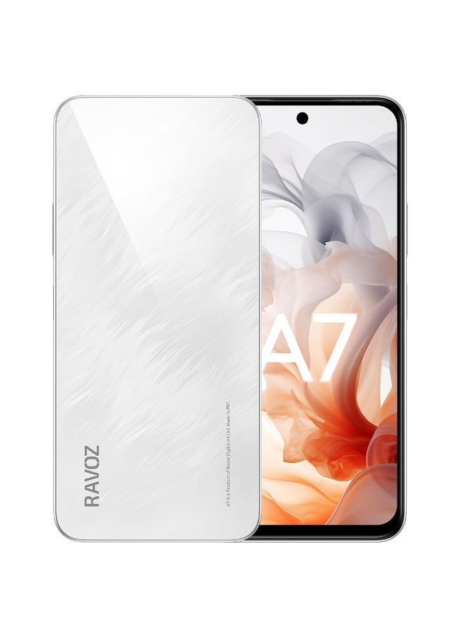 رافوز Ravoz A7 (بدون كاميرا وبدون نظام تحديد المواقع GPS)، ذاكرة وصول عشوائي (RAM) سعة 16 جيجابايت (8 جيجابايت + 8 جيجابايت قابلة للتوسيع)، ذاكرة تخزين داخلية (ROM) سعة 256 جيجابايت | تقنية NFC | نظام Android 16 | اللون الأبيض (نسخة الإمارات) - Image 1