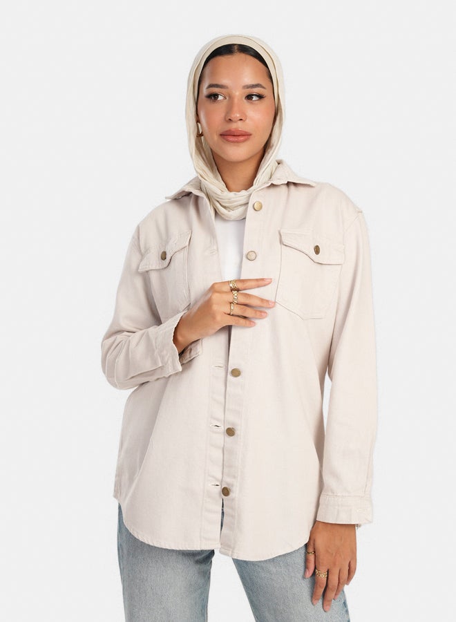 Carina Jacquard Cotton Shirt - Image 1