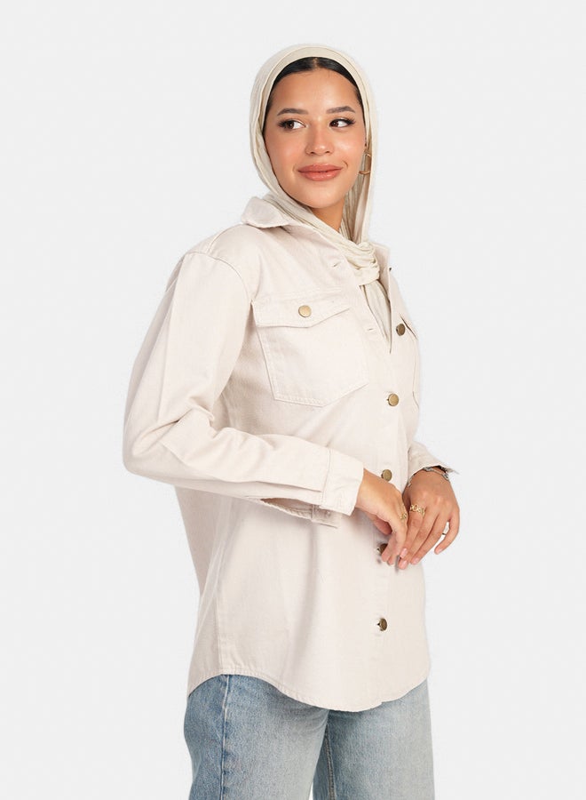 Carina Jacquard Cotton Shirt - Image 2