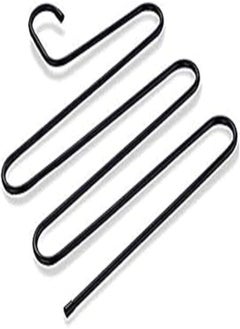 Generic Multifunction S-Type Magic Stainless Steel Trousers Hanger Rack Pants Closet Belt Holder Rack 5 Layers Non-Slip Towel Rack 