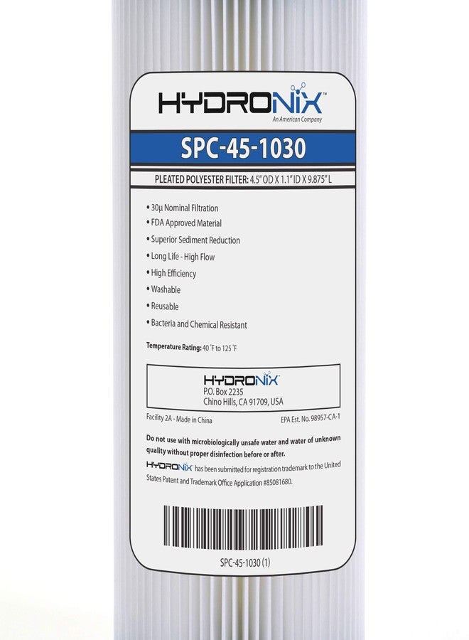 Hydronix SPC-45-1030 FXHSC R30-BB & RS6 Compatible Sediment Pleated Water Filter, Reusable 4.5 x 10 - 30 micron (2 Pack) - Image 5