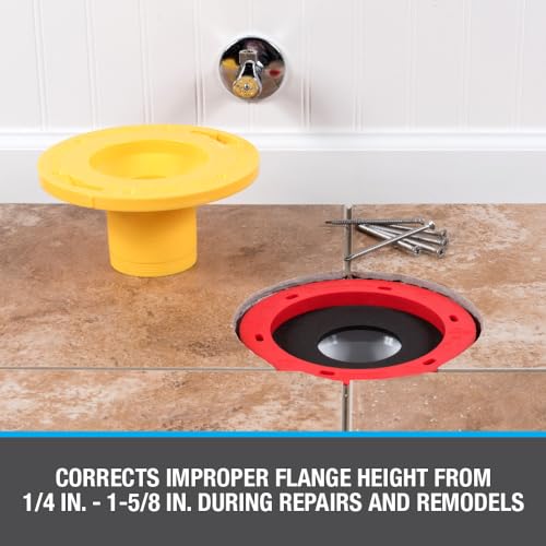 Oatey Toilet Flange Extender Kit 1/4- 1 5/8 in,Red and Yellow - Image 3