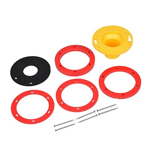 Oatey Toilet Flange Extender Kit 1/4- 1 5/8 in,Red and Yellow - Image 1