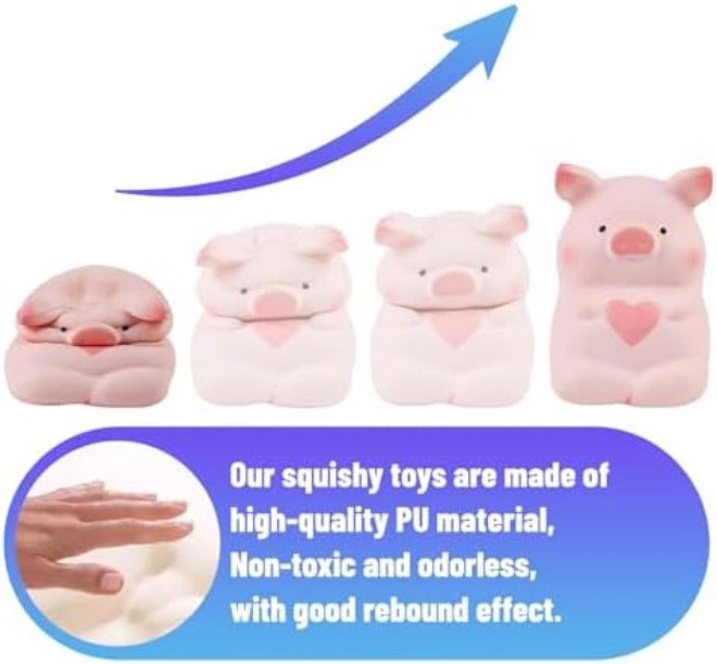 Anboor 4.3" Squishy Toy - Shy Pig, Kawaii Soft Stress Relief for Kids & Adults - Image 5
