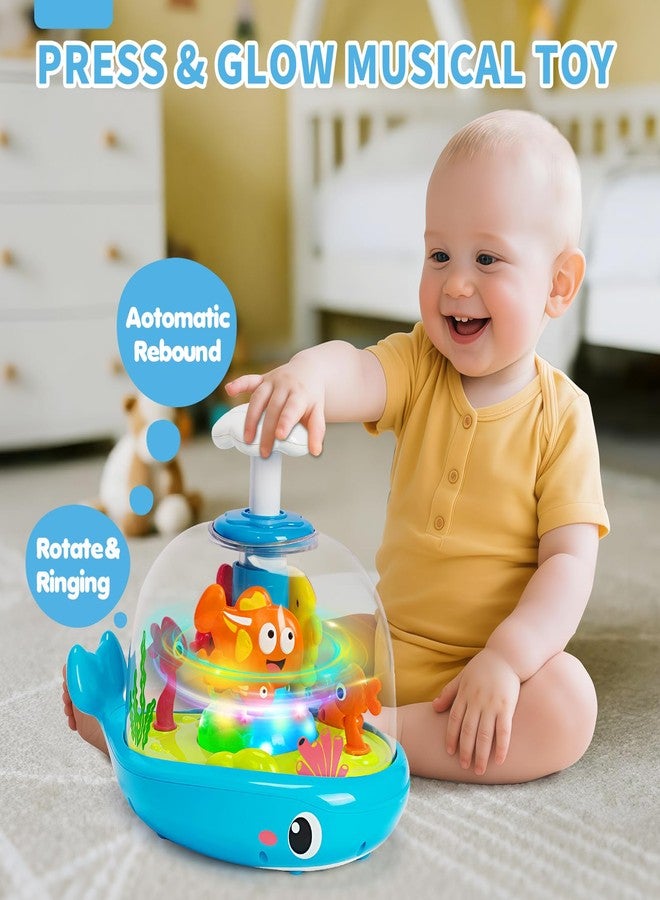 GMAOPHY Baby Toys 6 to 12 Months, Musical Aquarium Infant Toys for 7 8 9 10 11 Months, Early Learning Educational Toy with Sound, Press Glow Spin for Cause and Effect, Christmas Birthday Gifts for Boy Girl - Image 3