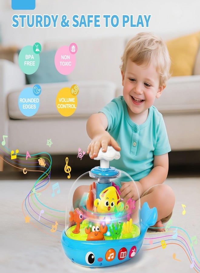 GMAOPHY Baby Toys 6 to 12 Months, Musical Aquarium Infant Toys for 7 8 9 10 11 Months, Early Learning Educational Toy with Sound, Press Glow Spin for Cause and Effect, Christmas Birthday Gifts for Boy Girl - Image 5