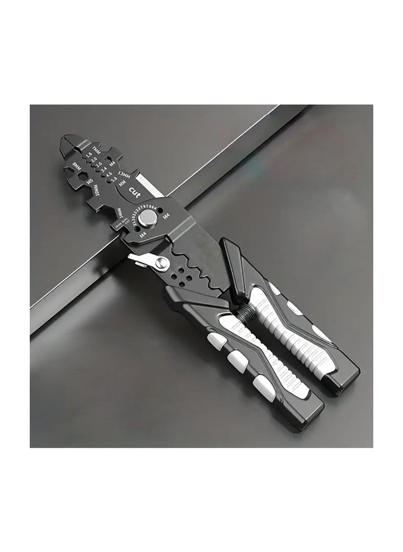 Rightsure - Multi Functional Wire Strippers,Universal Wire Cutters,Tool For Wire Splitting Pliers,Winding,Cutting,Stripping,Crimping,Peeling, Clamping Pliers Wrench,Home Improvement,Electrical Hardware Tools - Image 1