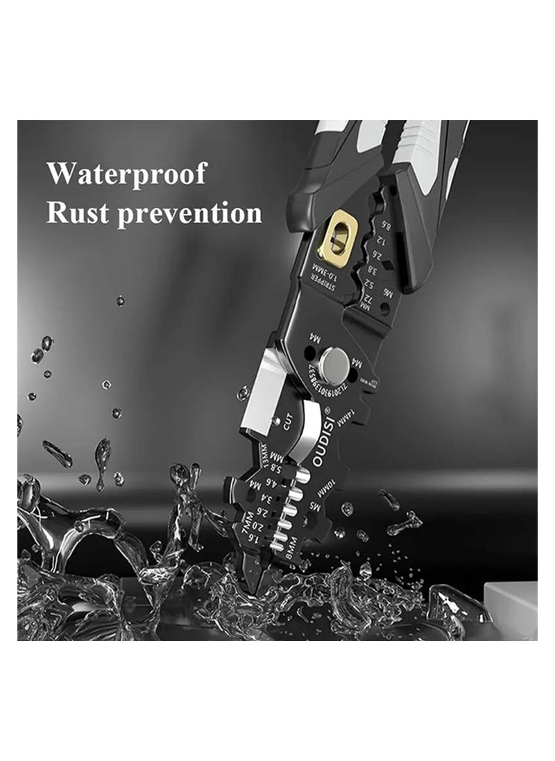 Rightsure - Multi Functional Wire Strippers,Universal Wire Cutters,Tool For Wire Splitting Pliers,Winding,Cutting,Stripping,Crimping,Peeling, Clamping Pliers Wrench,Home Improvement,Electrical Hardware Tools - Image 1